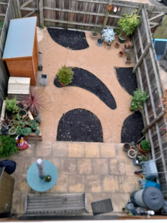 The garden from above